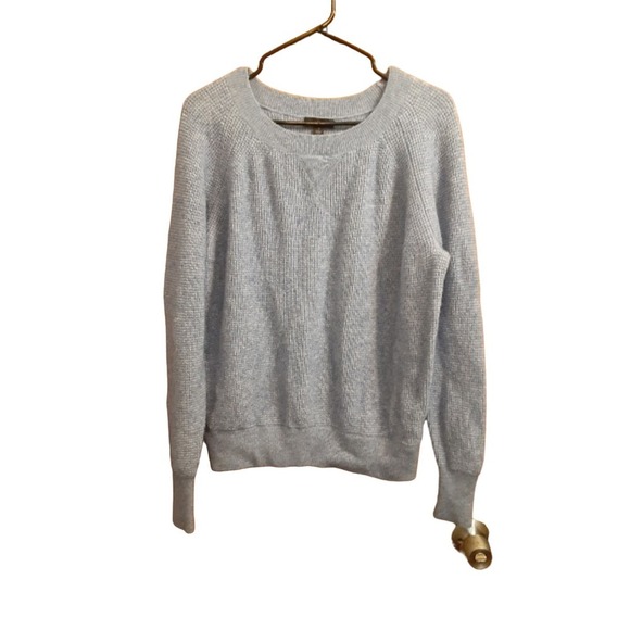 J Crew Women's Merino Wool Blend Perwinkle Blue Long Sleeve Sweater - Picture 1 of 6